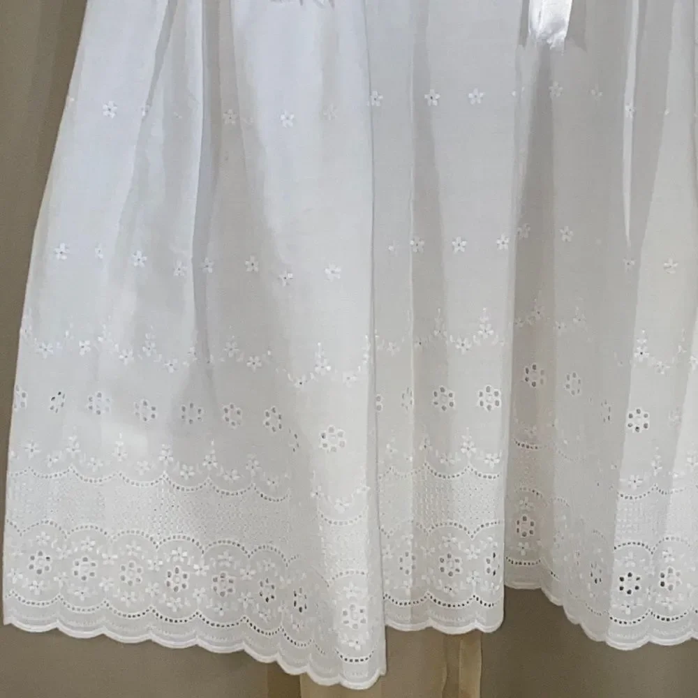 VINTAGE MADE WITH LOVE BY NANA WHITE GIRL DRESS SIZE 6/8 Approximate No Tag